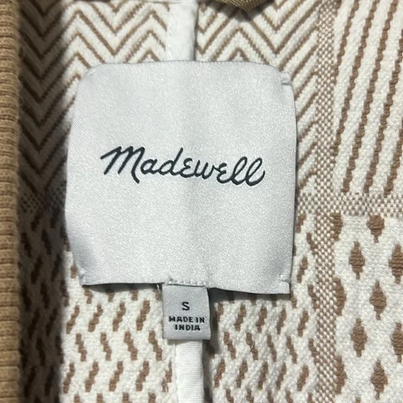 Jacquard Patchwork Robe Jacket Seed Khaki - Picture 3 of 4